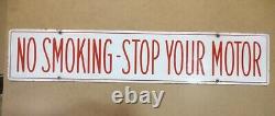 Originalno Smoking Stop Your Motor Double-sided Porcelain Gas Station Sign