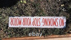 Originalno Smoking Stop Your Motor Double-sided Porcelain Gas Station Sign