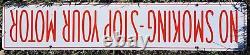Originalno Smoking Stop Your Motor Double-sided Porcelain Gas Station Sign