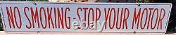 Originalno Smoking Stop Your Motor Double-sided Porcelain Gas Station Sign