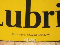 PENNZOIL EARLY DOUBLE SIDED PORCELAIN SIGN 31x 18ING-RICH-BEAVER FALLS PA