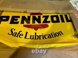 PENNZOIL UN-Circulated Vintage No. 241 Double Sided Metal Sign Dated A-M 10-59