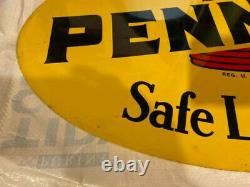 PENNZOIL UN-Circulated Vintage No. 241 Double Sided Metal Sign Dated A-M 10-59