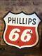 Phillips 66 Porcelain Advertising Double Sided Gas Sign Rare Station Oil Vintage