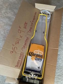 PICK UP ONLY! Corona Extra / Light Lime Bottle Double Sided Bar Neon Sign