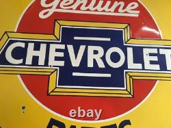 PORCELAIN CHEVROLET ENAMEL SIGN 30x30 INCHES DOUBLE SIDED