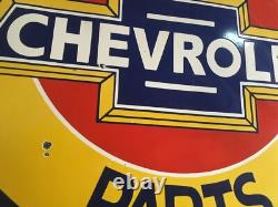 PORCELAIN CHEVROLET ENAMEL SIGN 30x30 INCHES DOUBLE SIDED