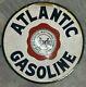 Porcelain Enamel Double Sided Sign 30x30 Inch Atlantic Gasoline Approx