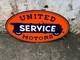 Porcelain Enamel Double Sided Sign 40x20 Inch United Service Motors