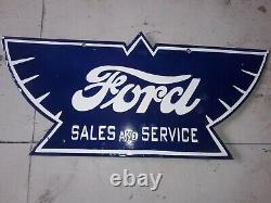 PORCELAIN FORD ENAMEL SIGN 24x11 INCHES DOUBLE SIDED