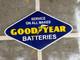 Porcelain Good Year Enamel Double Sided Sign 36x20 Inches