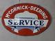 Porcelain Mccormick Deering Service Enamel Sign 30x20 Inches Double Sided