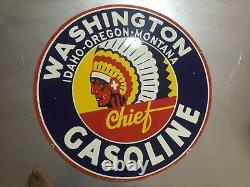 PORCELAIN WASHINGTON ENAMEL SIGN 30x30 INCHES DOUBLE SIDED