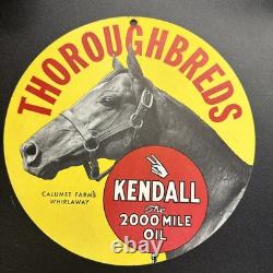 Pair Vintage Kendall Motor Oil Cardboard Double Sided Signs WOW- Hard To Find