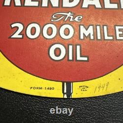 Pair Vintage Kendall Motor Oil Cardboard Double Sided Signs WOW- Hard To Find