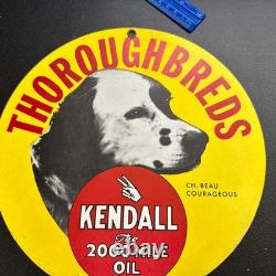 Pair Vintage Kendall Motor Oil Cardboard Double Sided Signs WOW- Hard To Find