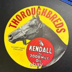 Pair Vintage Kendall Motor Oil Cardboard Double Sided Signs WOW- Hard To Find