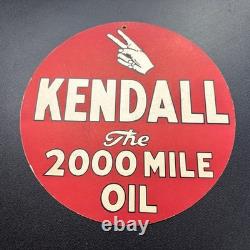 Pair Vintage Kendall Motor Oil Cardboard Double Sided Signs WOW- Hard To Find
