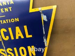 Pennsylvania official emission inspection station sign (double sided)