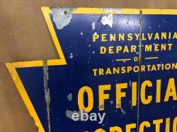 Pennsylvania official inspection station sign (double sided)