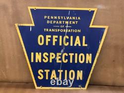 Pennsylvania official inspection station sign (double sided)