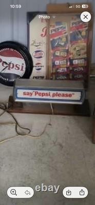 Pepsi Cola Light Up Sign, Say Pepsi Please Double Sided