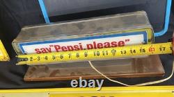 Pepsi Cola Light Up Sign, Say Pepsi Please Double Sided