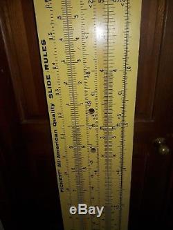 Pickett Slide Rule Enormous 7 Foot Double Sided Advertising Sign Plywood Nice