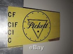 Pickett Slide Rule Enormous 7 Foot Double Sided Advertising Sign Plywood Nice