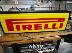 Pirelli Double Sided Lighted Sign 36 X 12 New Old Stock Original box Dualite
