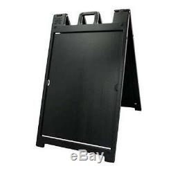 Plasticade Signicade Portable Folding Double Sided Sign Stand, Black (Open Box)