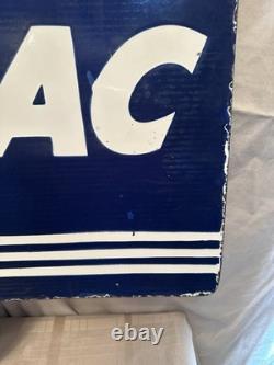 Pontiac Porcelain Enamel Advertising Sign Double Sided 32x 20