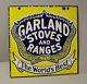 Porcelain Antique Double Sided Garland Stoves & Ranges Advertising Sign