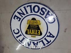 Porcelain Atlantic Enamel Sign 30x30 Inches Double Sided