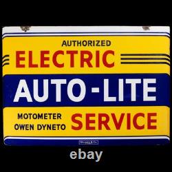 Porcelain Auto-lite Enamel Sign 36x24 Inches Double Sided