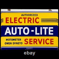 Porcelain Auto-lite Enamel Sign 36x24 Inches Double Sided