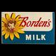 Porcelain Borden Enamel Sign 28x18 Inches Double Sided With Flange