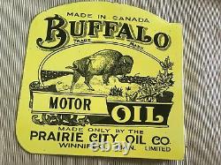 Porcelain Buffalo Enamel Sign 24x24 Inches Double Sided With Flange