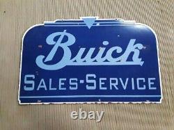 Porcelain Buick Enamel Sign 28 Inches Double Sided