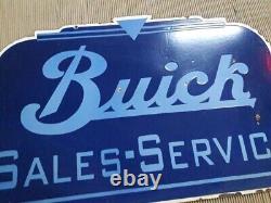 Porcelain Buick Enamel Sign 28 Inches Double Sided