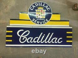 Porcelain Cadillac Enamel Sign 36x24 Inches Double Sided