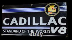 Porcelain Cadillac Enamel Sign 42x20 Inches Double Sided