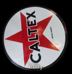 Porcelain Caltex Enamel Sign 30x30 Inches Double Sided
