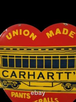 Porcelain CarHartts Enamel Metal Sign Size 28 x 24 Inches Double Sided