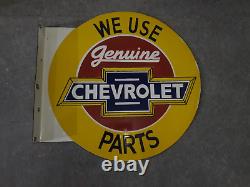 Porcelain Chevrolet Enamel Sign 18x18 Inches Double Sided With Flange