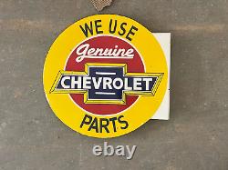 Porcelain Chevrolet Enamel Sign 24x24 Inches Double Sided With Flange