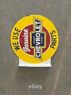 Porcelain Chevrolet Enamel Sign 24x24 Inches Double Sided With Flange