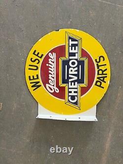 Porcelain Chevrolet Enamel Sign 24x24 Inches Double Sided With Flange