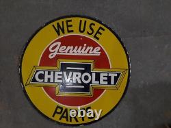 Porcelain Chevrolet Enamel Sign 30x30 Inches Double Sided