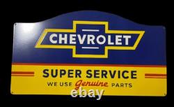 Porcelain Chevrolet Enamel Sign 36x20 Inches Double Sided